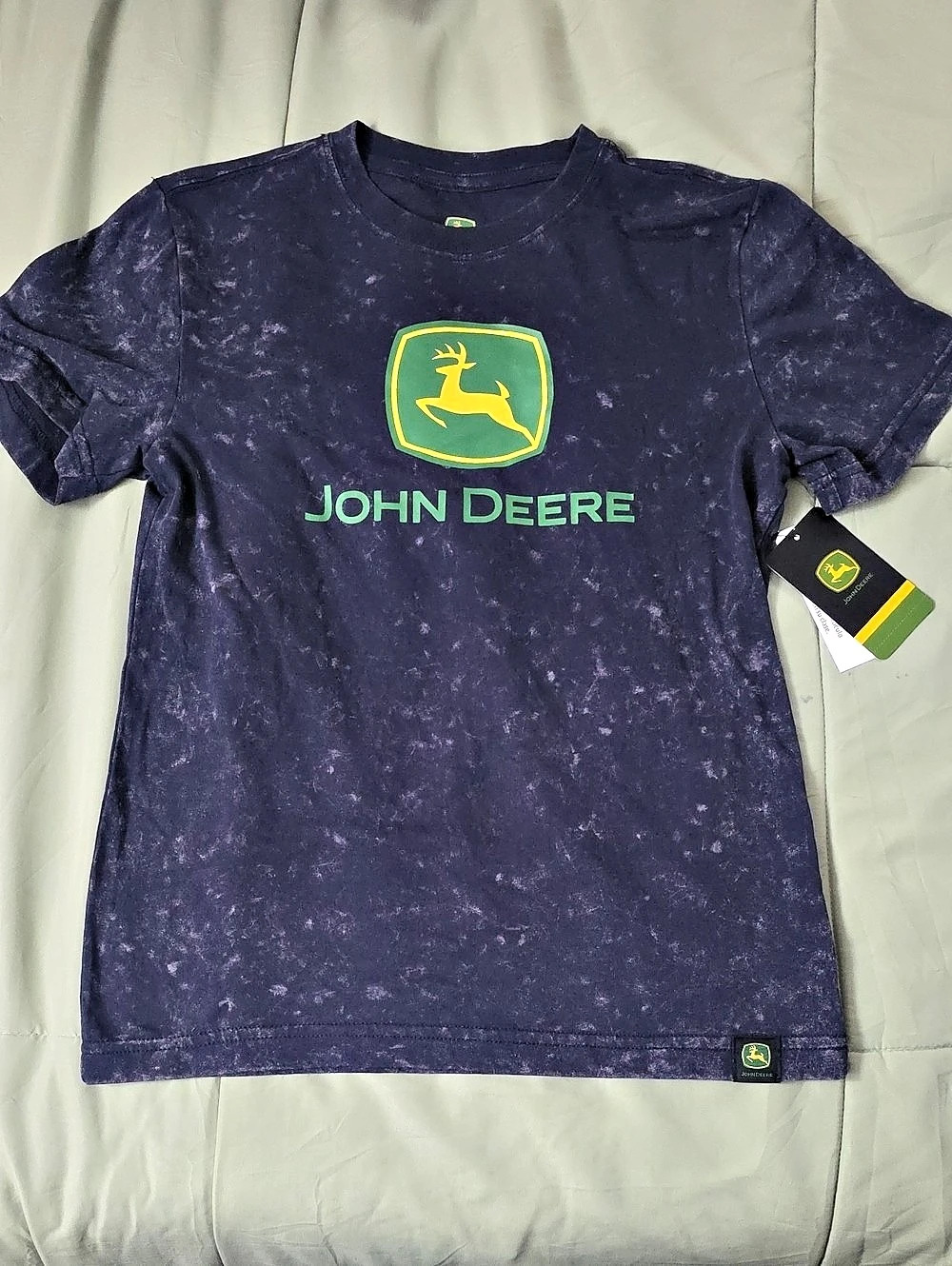 John Deere Boy's Snow Wash Short Sleeve Graphic Crewneck T-Shirt